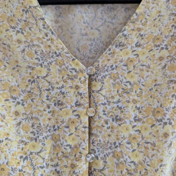 Anko button down floral mini tee - Picture 3 of 8